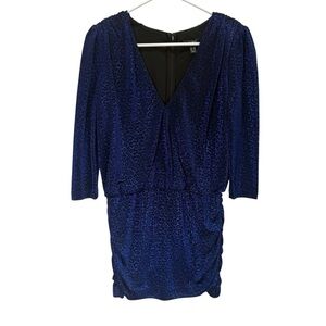 Aidan Mattox Shimmering Blue Mini Dress. Size 2